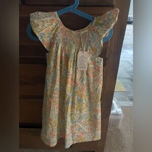 Floral Kids Dress with Ruffled Sleeves